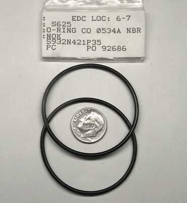 2   O-RING SEAL NOS  BLACK SYN RUBBER 1.955'' OD 1.791'' ID. . 082'' THICK
