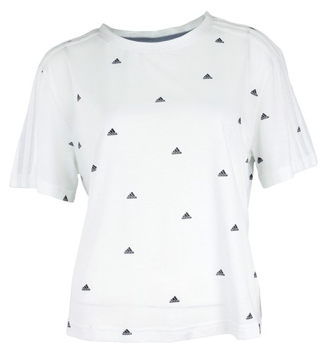 

Женская футболка Adidas Essentials со сплошным принтом, белая, Белый