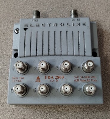 Electroline EDA2800 RF Amplifier & Inserter, NO PWR SUPPLY, House Amp Cable CATV