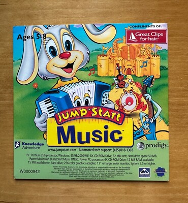 JumpStart Music PC CD Rom Ages 5-8 & Spy  Masters Training Mission Ages 7-11