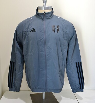 NWT MENS ADIDAS FPF PERU SOCCER JACKET TRAINING FULL ZIP ONIX  COAT SZ M