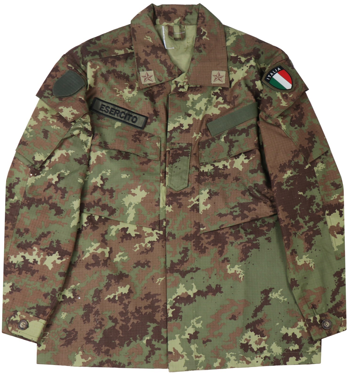 イタリア軍 実物 払下げARMY ミリタリーVegetatoヴェジェタート戦闘服 Large - Italian Esercito Army Vegetato Field Jacket Army