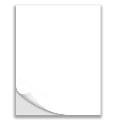 8.5" x 11" - Full Sheet Labels, Blank White Matte Permanent Adhesive Sticker ...