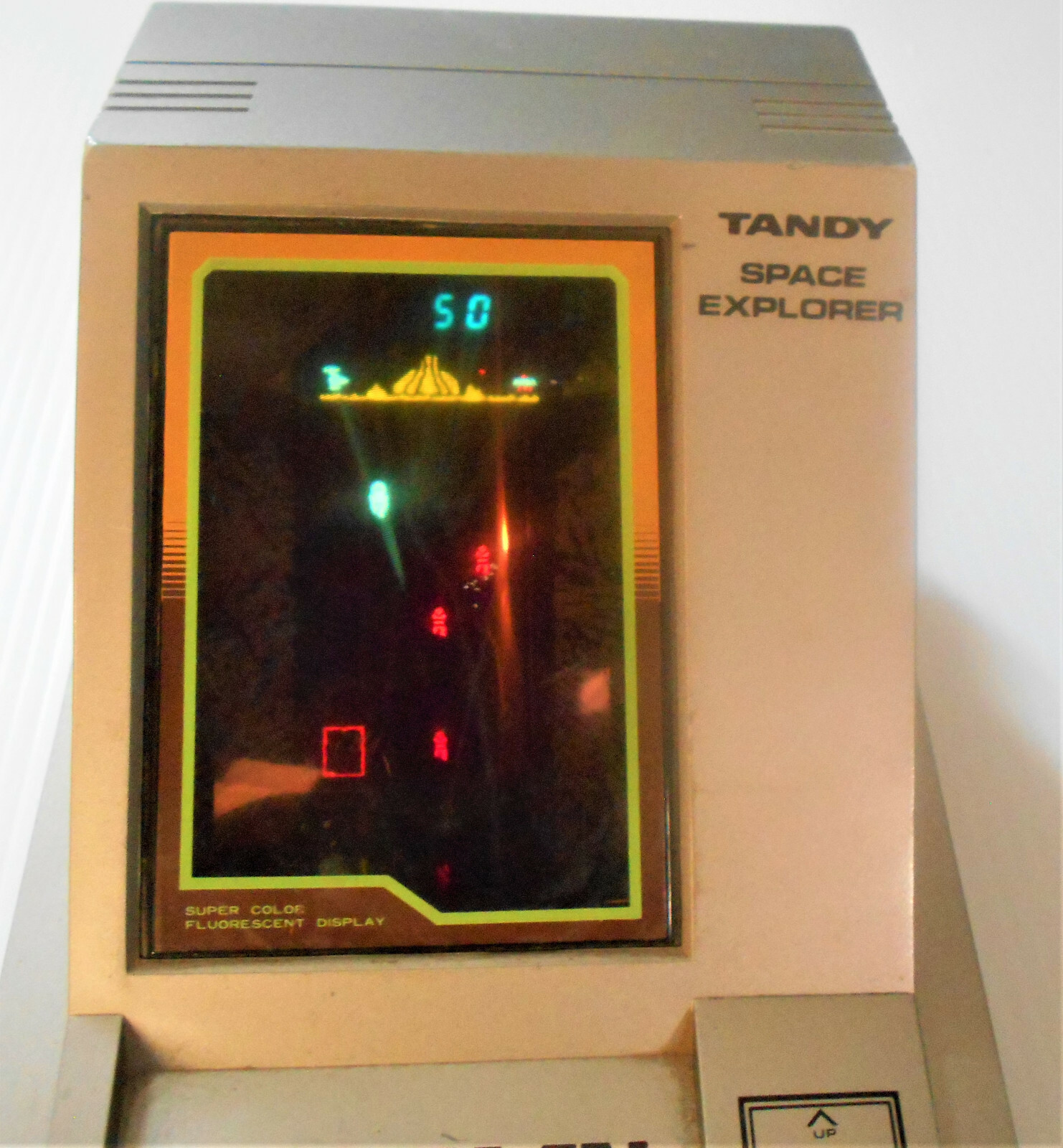 SPACE EXPLORER ZACKMAN Dig Dug Tandy Electronics VFD Handheld Tabletop Game 1984