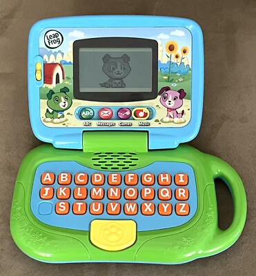 LEAPFROG    My Own LeapTop    Interactive Learning Laptop    Blue-Green   TESTED