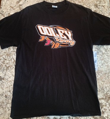 Unique Dooley  OOLEY  Men s Size Medium Black 2 Sided Graphic Racing T Shirt