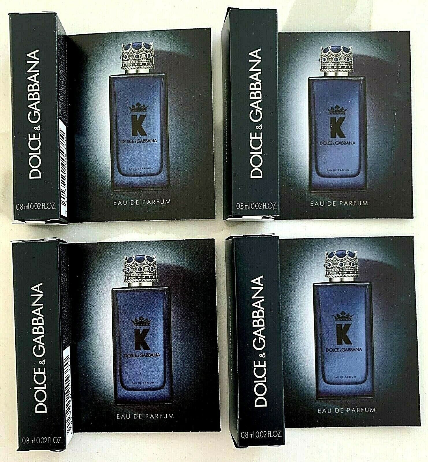 4 Samples Vials DOLCE & GABBANA K for Men Eau De Parfum 0.02