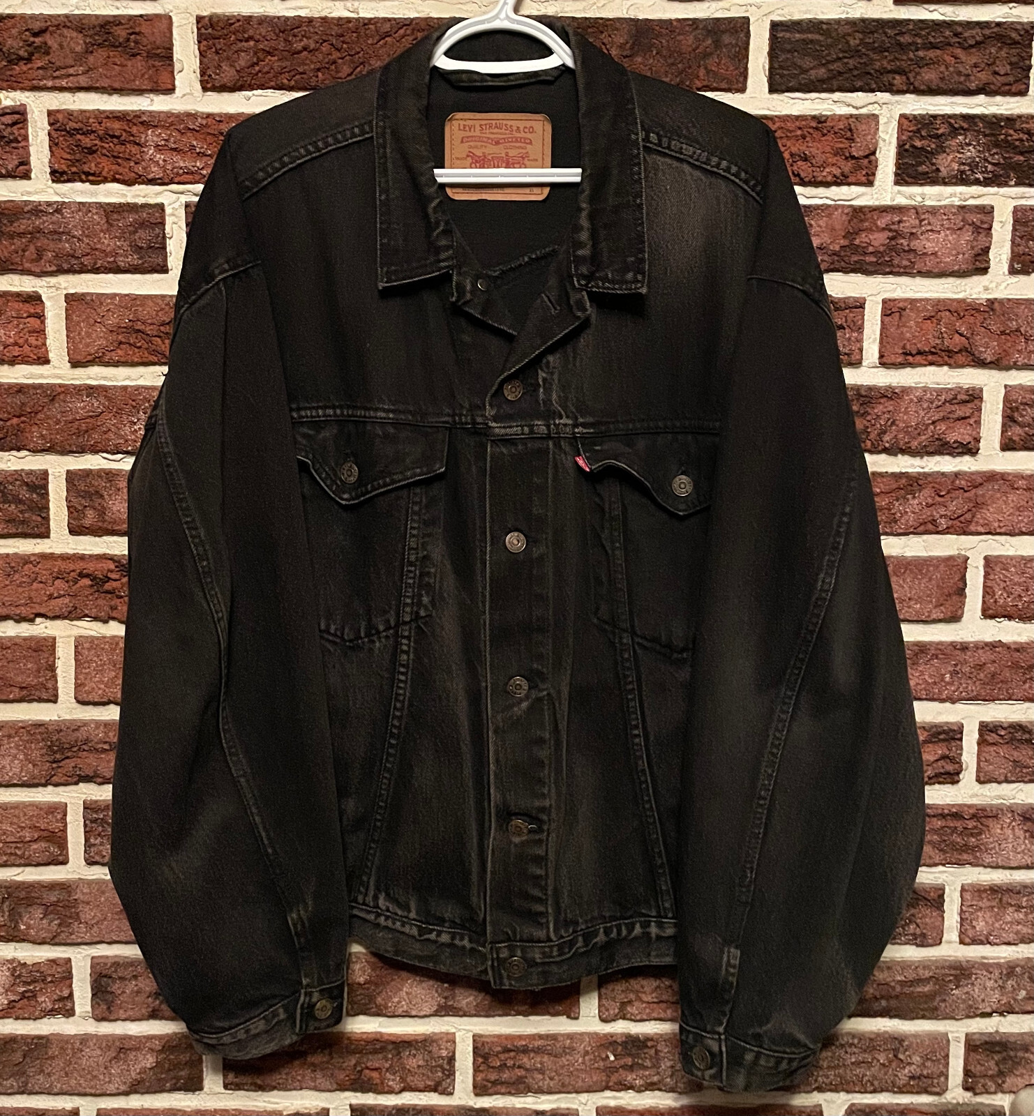 90s Levi’s 75525-0260 BLACK DENIM JACKET Vintage 1990s Levi's 75525-0260 Black Denim Jacket Double