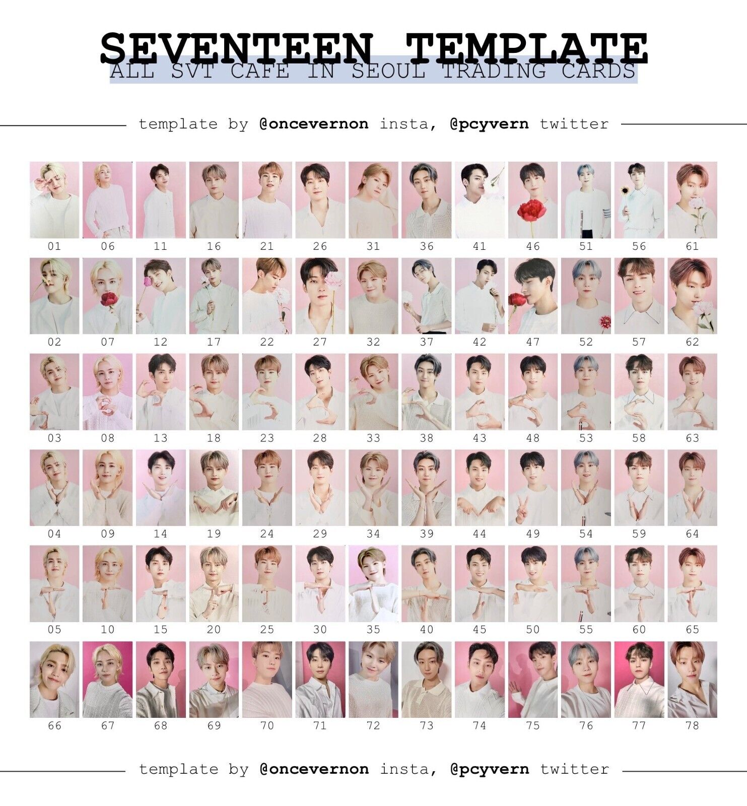 SEVENTEEN CAFE in SEOUL Official Merch Trading Card SEVENTEEN CAFE in SEOUL Official Merch Trading Card
