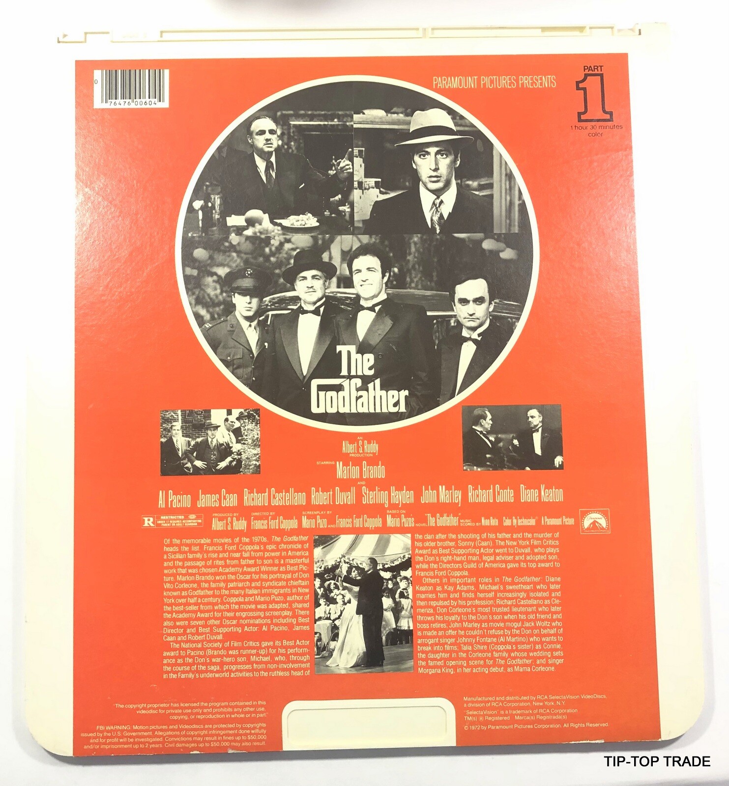 Rare Vintage RCA The Godfather Selectavision Videodiscs- Part 1