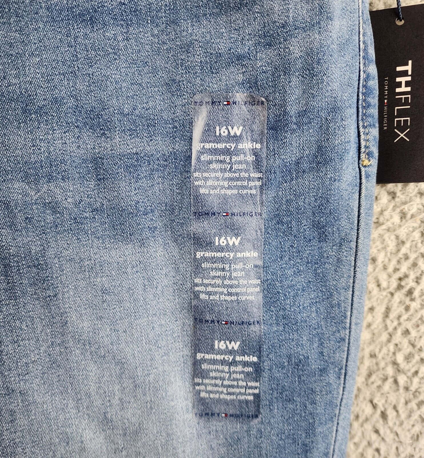 Tommy Hilfiger Plus Size TH Flex Gramercy Pull-On Skinny Jeans Women's 16W Multi - Picture 5 of 18