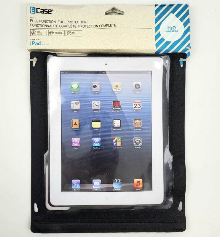 E-Case Waterproof Map Case With Tethers. Clear Dry Bag. Fits iPad 11" Tablet