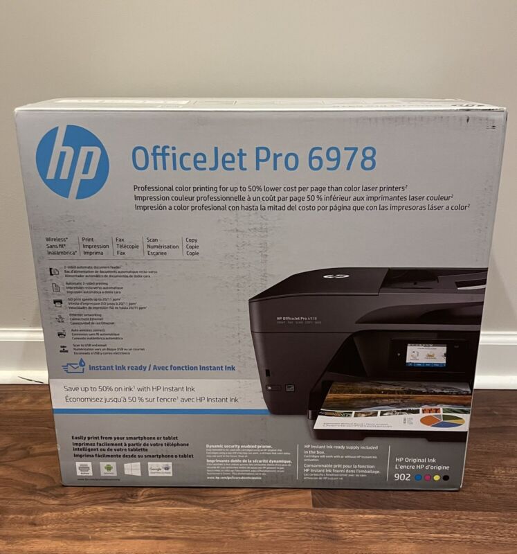 Brand New HP OfficeJet Pro 6978 All-in-One Wireless Printer 