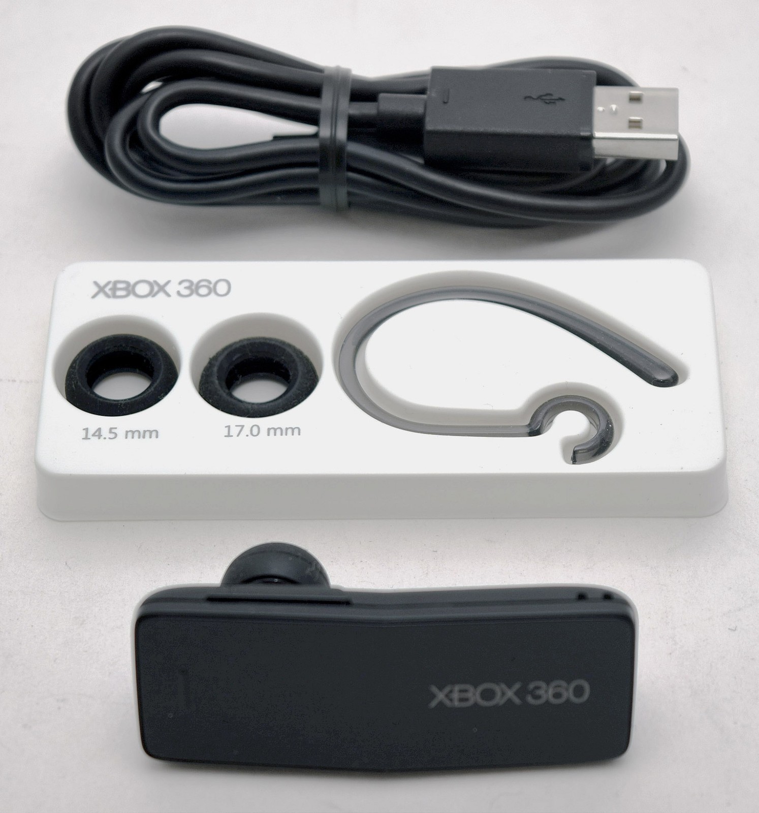 GENUINE Microsoft XBox 360 Wireless Bluetooth Headset BLACK Ear 22J