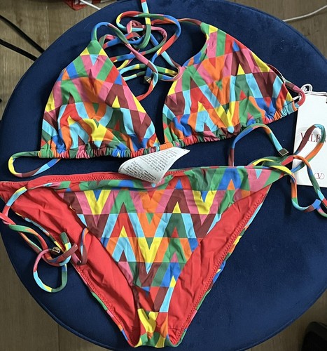 Valentino Garavani WB0Q19RZRKEL 関税送料込 valentino garavani multicolor vltn logo bikini xs | eBay