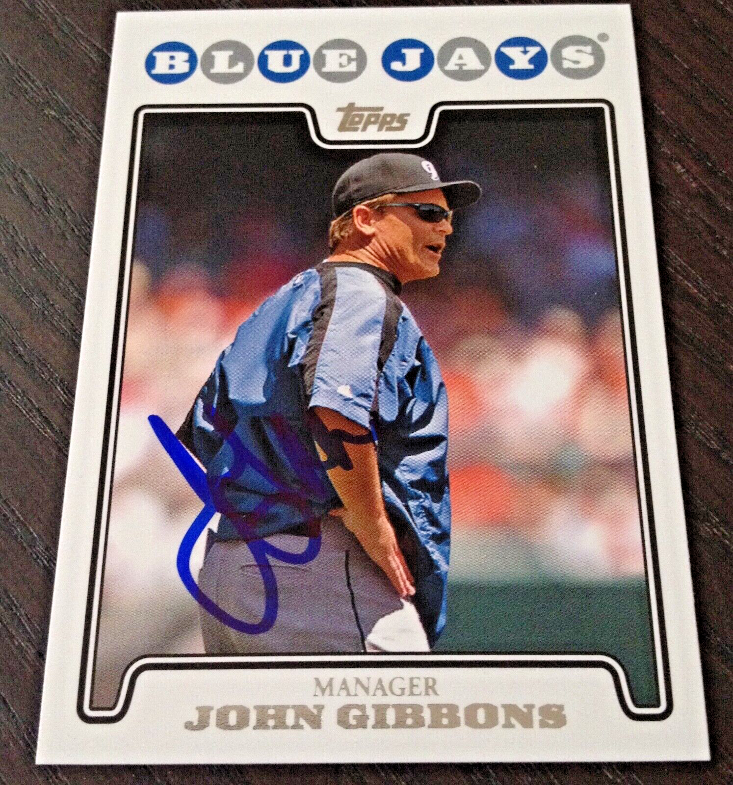 John Gibbons - 2008 Topps Series 2 MGSigned Autograph Auto John Gibbons - 2008 Topps Series 2 MGSigned Autograph Auto