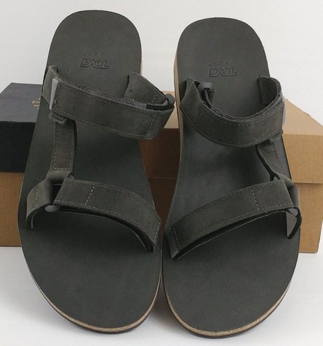 Teva Universal Slide Sandals Mens 14  EU 48,5 Shoes Gray Leather Hiking New