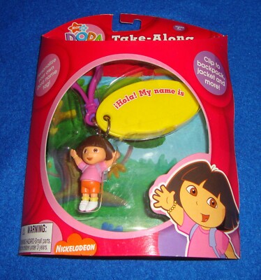 Dora the Explorer Take Along Name Tag Clip On Basic Fun MIB Rare