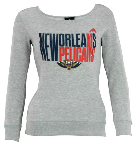 Флисовая рубашка с усадочным типом Adidas NBA для девочек New Orleans Pelicans, серая