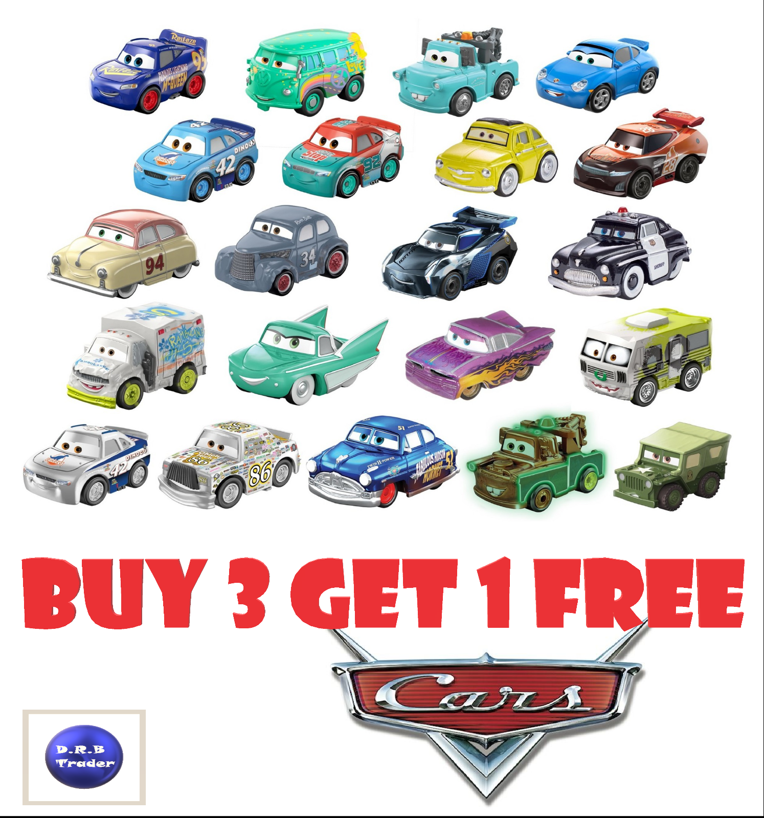 micro scalextric disney cars