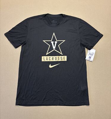 New Vanderbilt Commodores Men s M Black Nike Short Sleeve Shirt Medium NWT