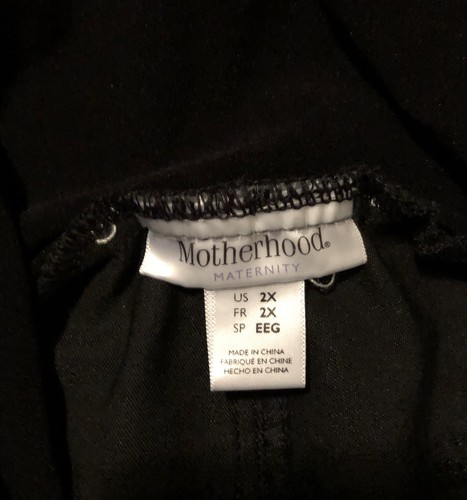 Motherhood Plus Maternity Jeans  2X Relaxed Belly Panel Basic Black
