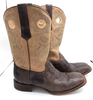 Rocky Hand Hewn Western Leather Boots RKYW012 Tan Brown Size 12W