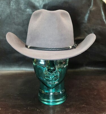 *Vintage/NOS* Beaver Hats Co. Cowboy Hat #8290, Dark Steel, 7 1/4, W/Orig. Box