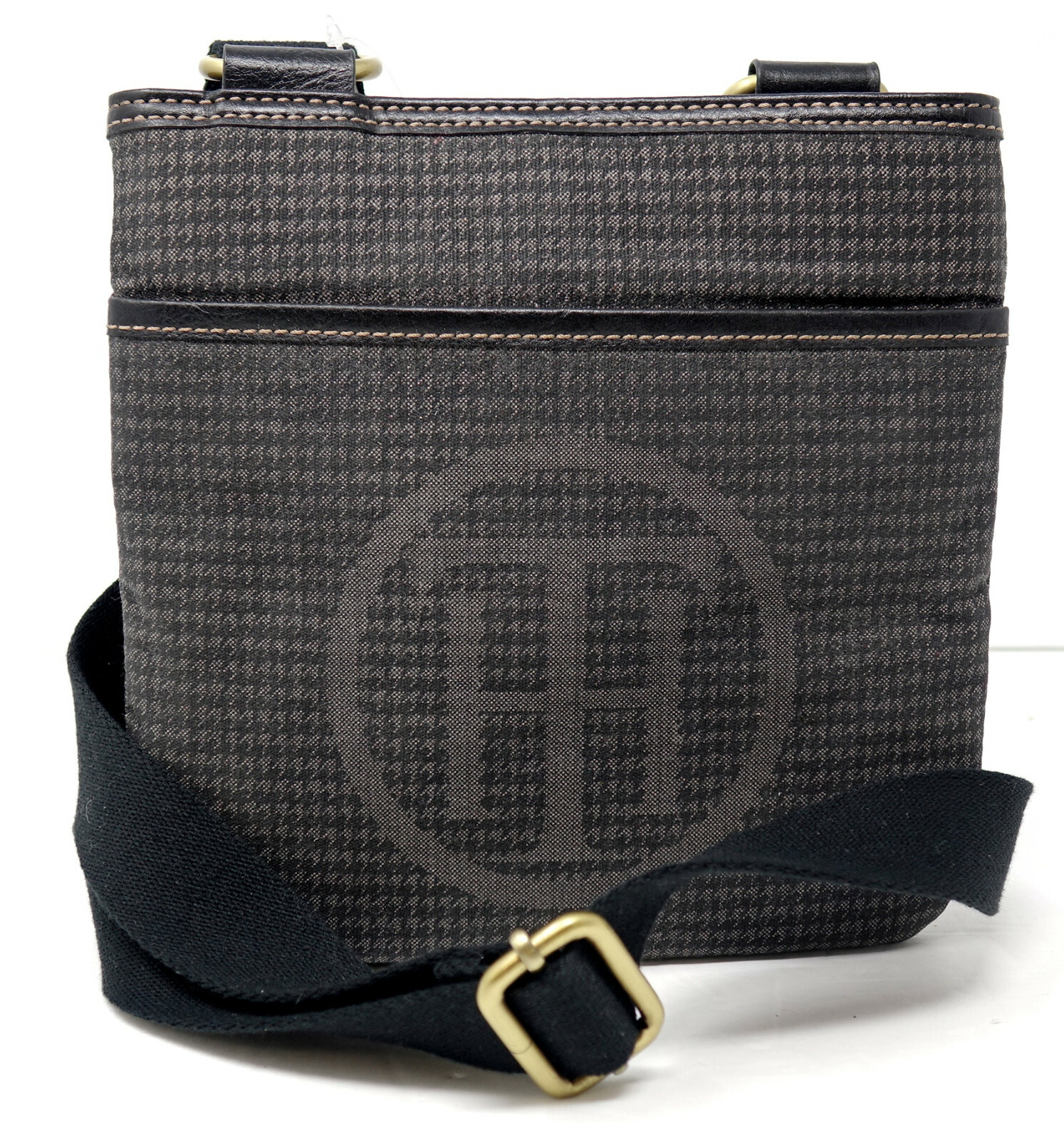 

НОВАЯ женская маленькая сумочка через плечо Tommy Hilfiger черного цвета с логотипом и узором «гусиные лапки», Бежевый