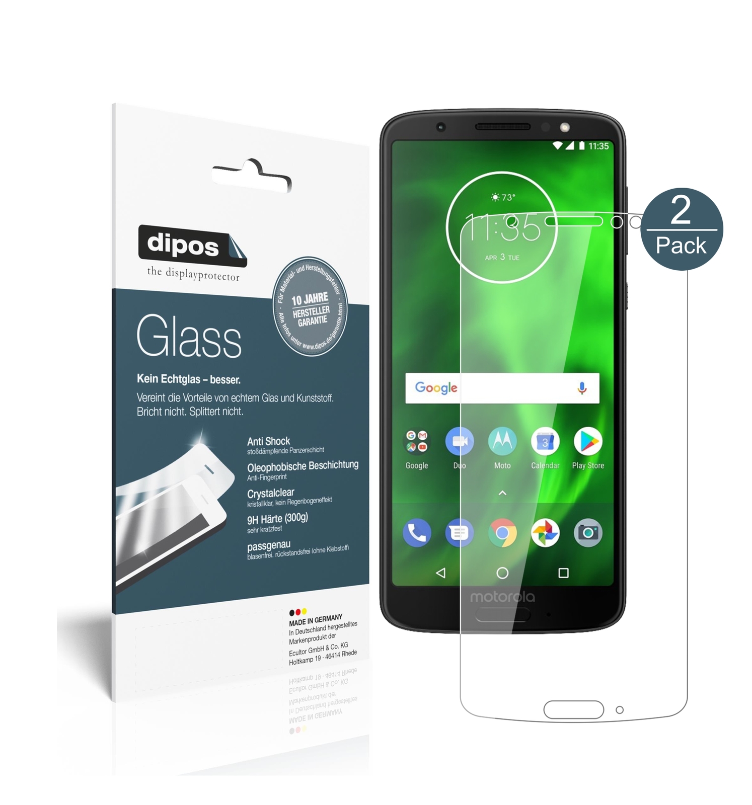 Pellicola Protettiva Per Lenovo Moto G6 Plus | Anti Graffio 9H | Trasparente E Morbida - 2