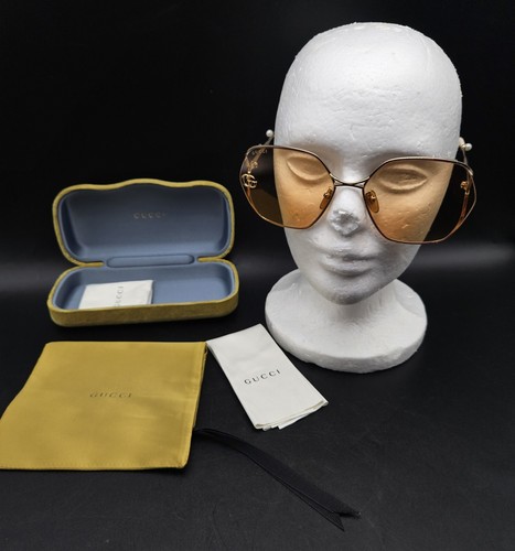 GUCCI サングラス GG0818SA-001 GOLD/ GRAY ユニセックス Gucci / GG0818SA / GOLD-GOLD-GREY / GREY - Shop Glasses