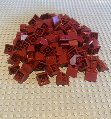 Lego 100x Dark Red Slope 45 2 x 2