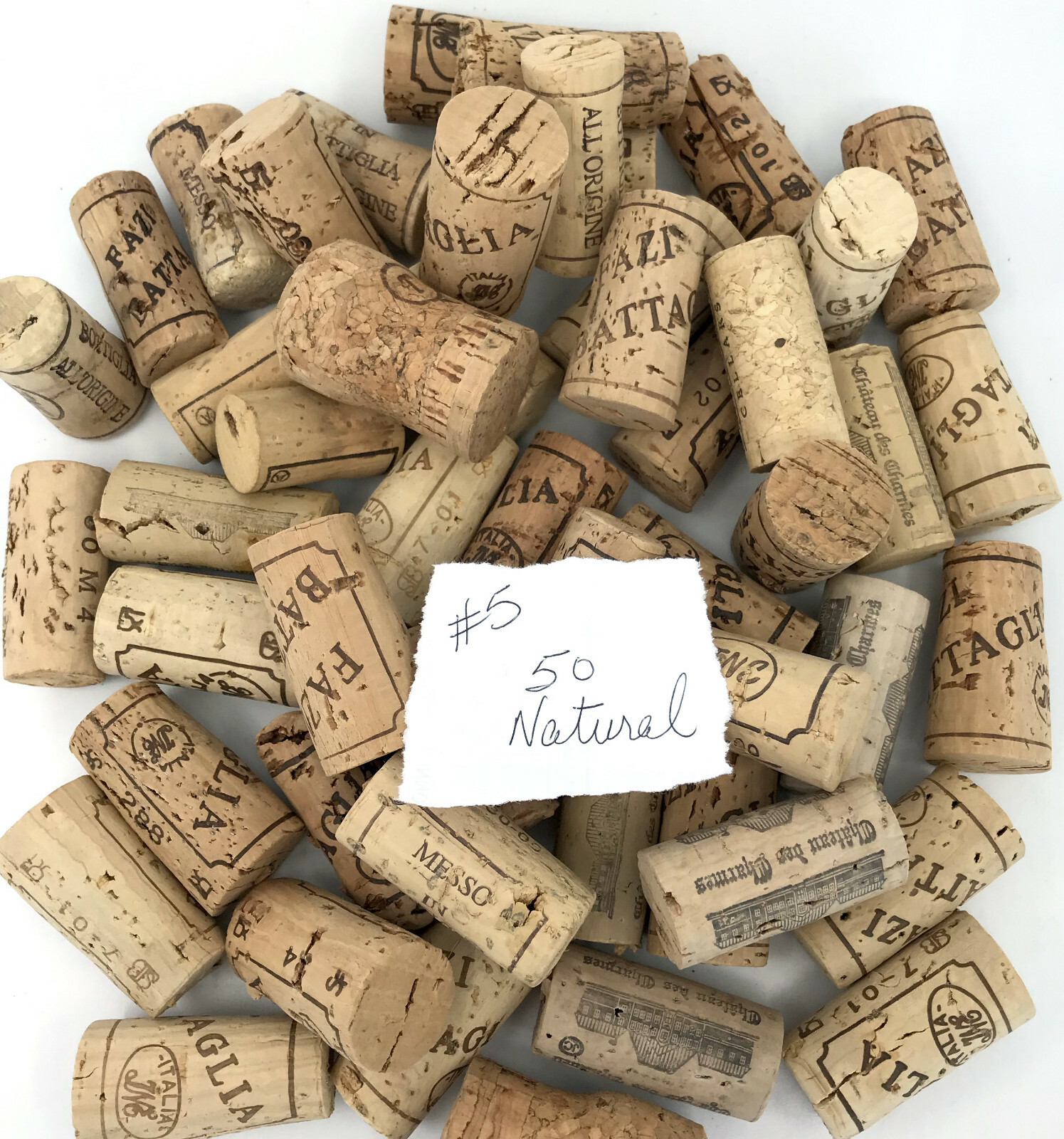 Recycled Wine Cork Natural Craft Lot of 50 from across Canada Italy