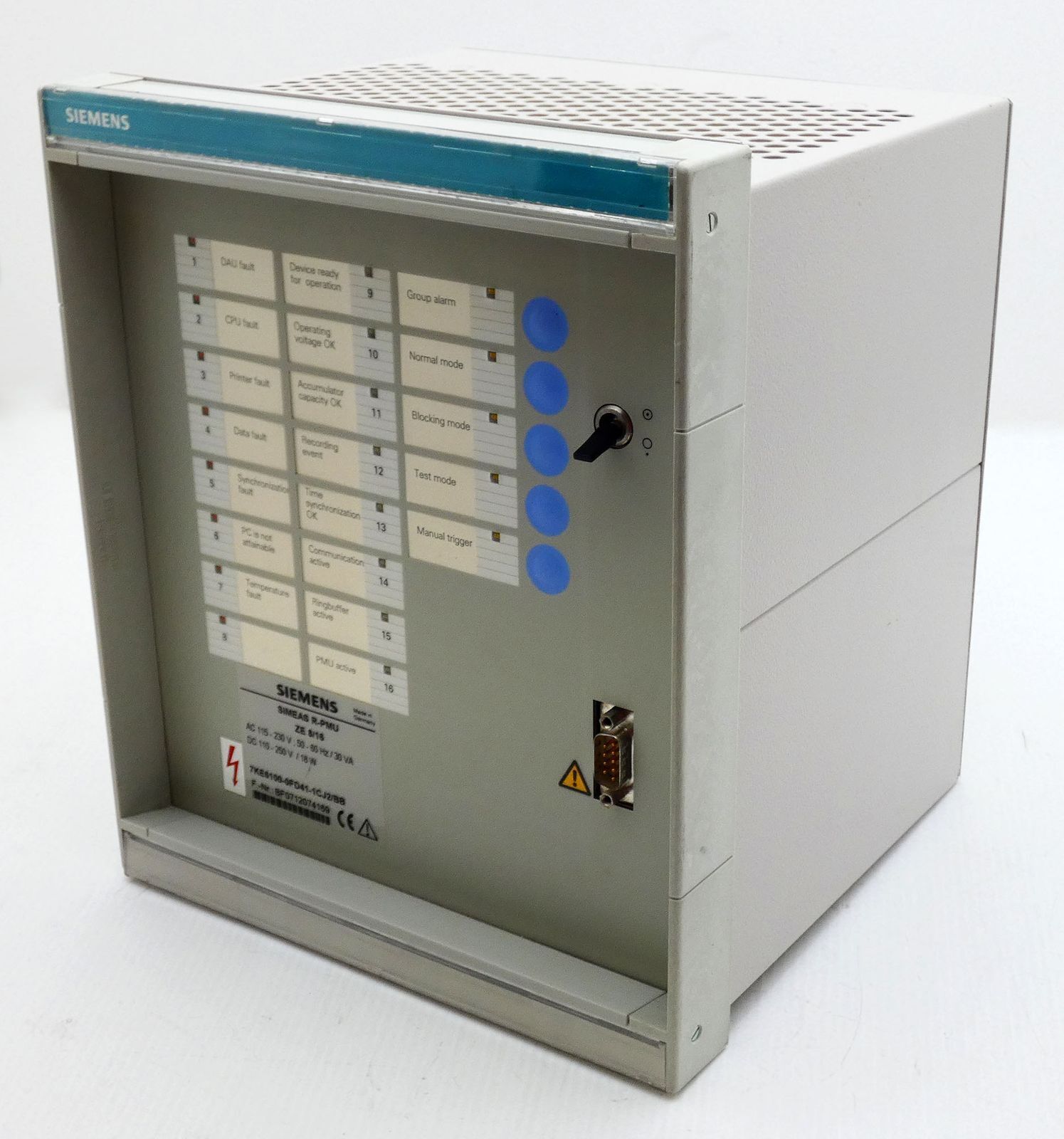 Siemens Simeas R-PMU 7KE6100-0FD41-1CJ2/BB 7KE6100-0FD41 Siemens Simeas R-PMU 7KE6100-0FD41-1CJ2/BB 7KE6100-0FD41