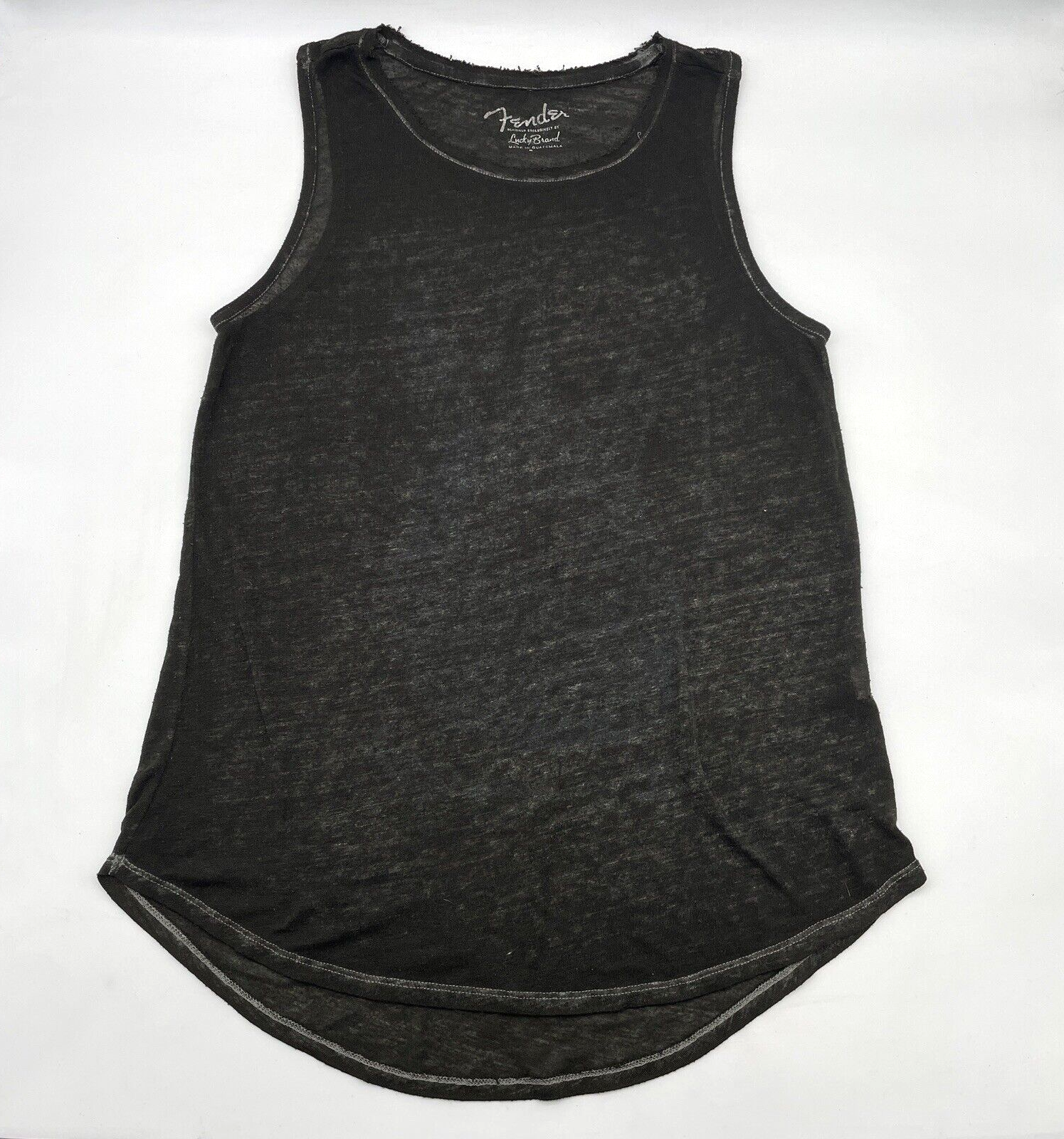 Lucky Brand x Fender Guitars Black Distressed Sheer Long Tun