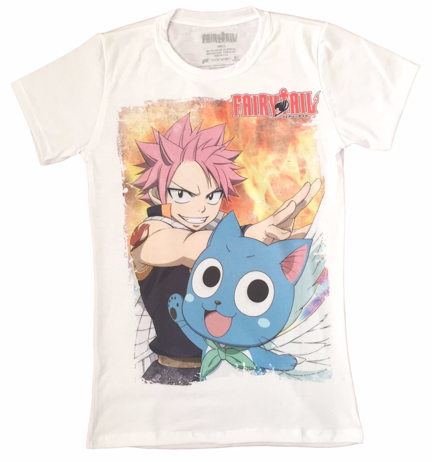 Legit** Fairy Tail Natsu & Happy Authentic Anime Juniors T