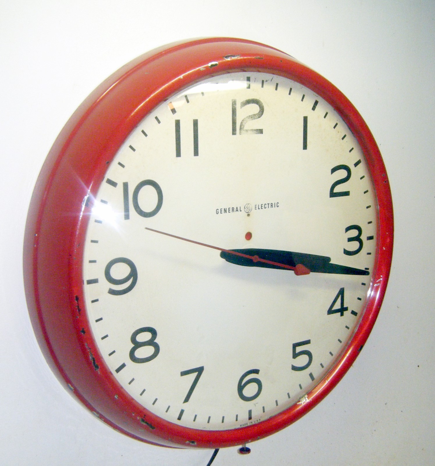 Vintage GE 15” Commercial Telechron School Wall Clock Rare Model 2915A