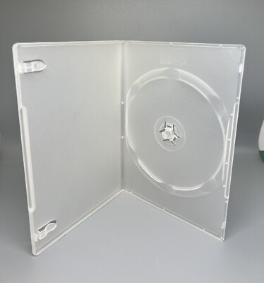 10 NEW SLIM 7MM SINGLE DVD CASE MOVIE BOX, FROSTY CLEAR, MADE IN US, MFFC-1121S