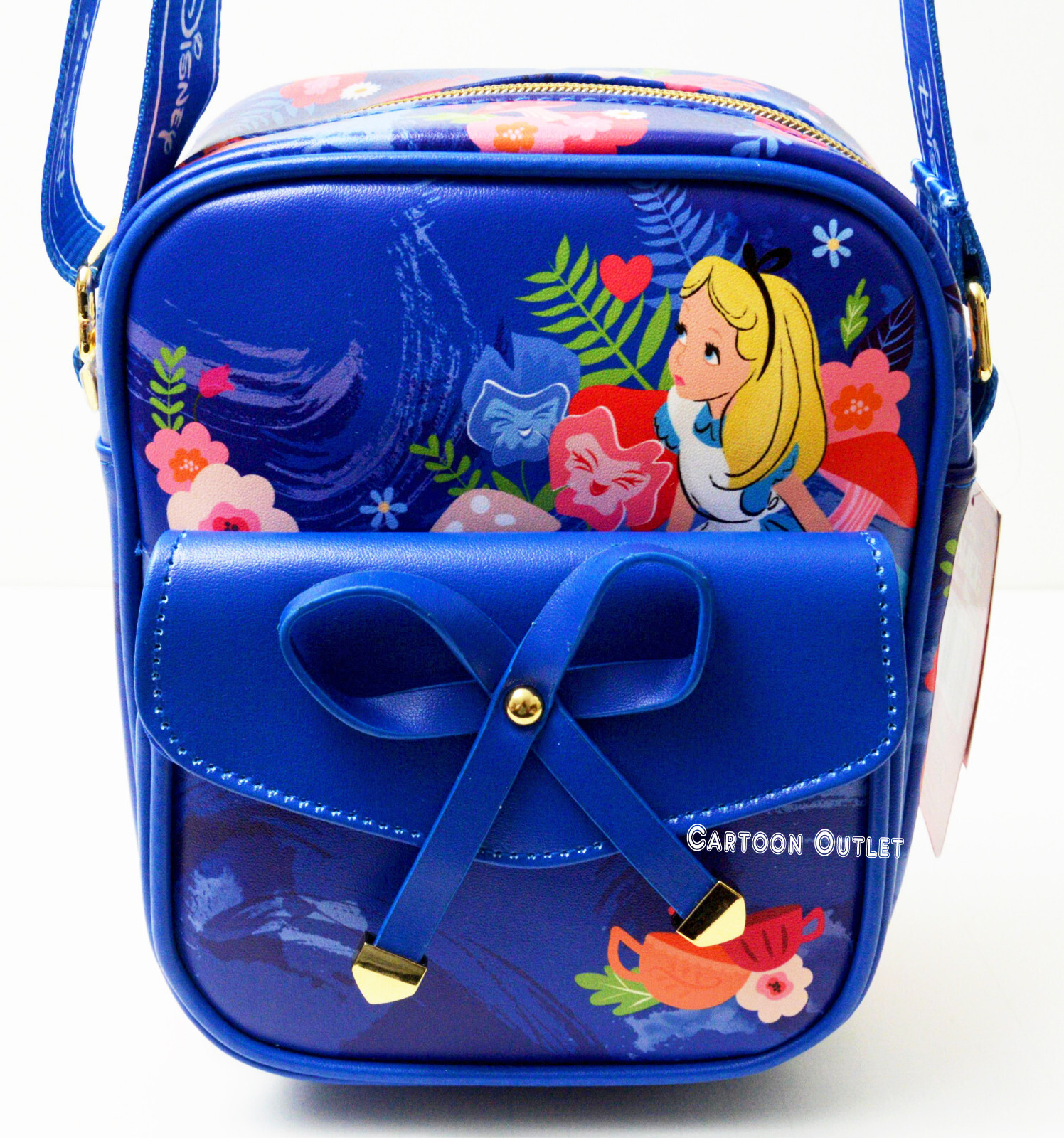 Disney - 藍葉様2点　9491バッグ Disney Alice In Wonderland Crossbody Bag Purse Small 8.5