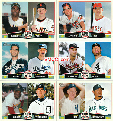 2013 Topps Heritage Baseball Then and Now Complete Set Sandy Koufax Verlander