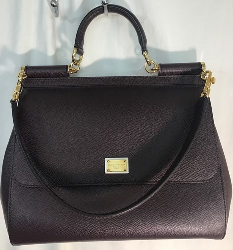 Dolce & Gabbana - Miss Sicily Large Dauphine Leather Nero