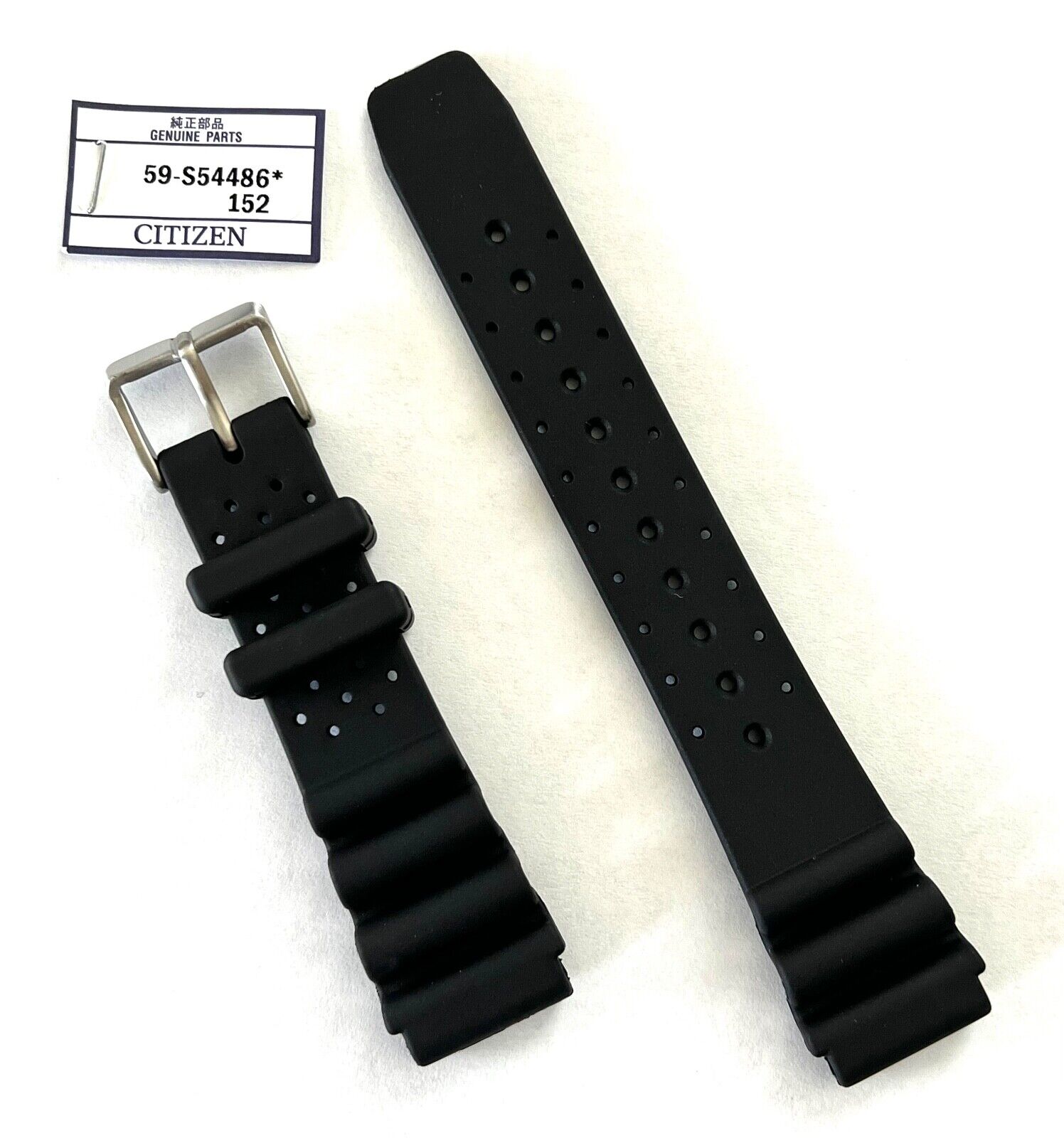 Original Citizen 20mm black rubber watch band strap for case Original Citizen 20mm black rubber watch band strap for case