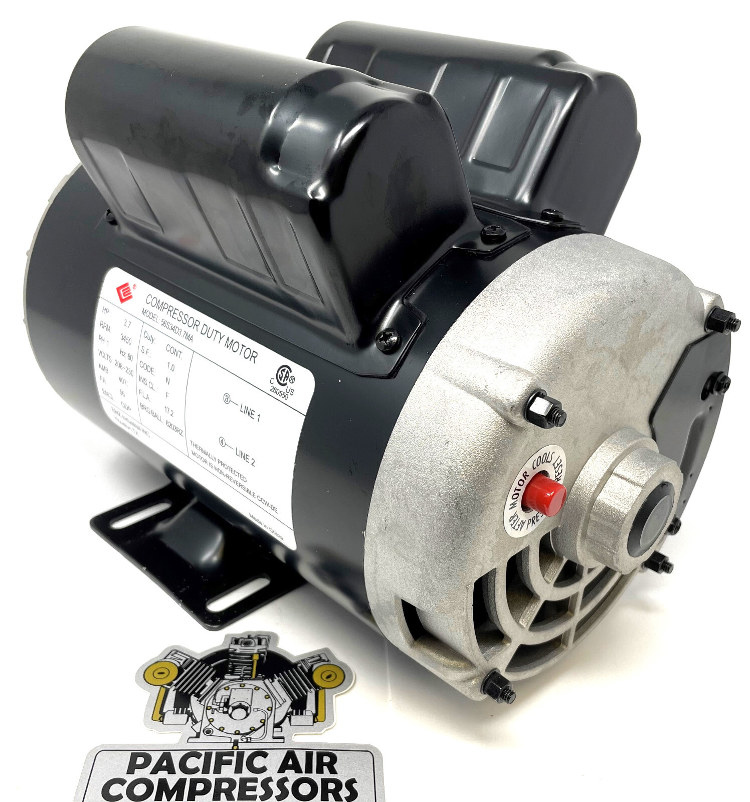 Z-MO-3022-1 AIR COMPRESSOR REPLACEMENT MOTOR 240VT 5HP 56FR Z-MO-3022-1 AIR COMPRESSOR REPLACEMENT MOTOR 240VT 5HP 56FR