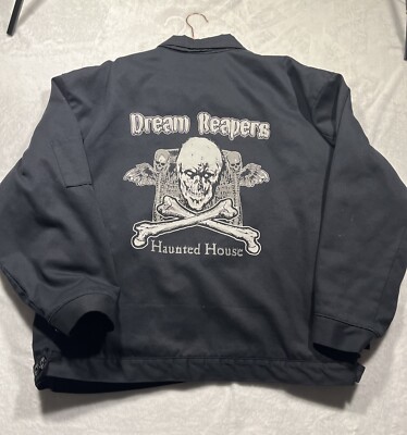 Red Kap Dream Reapers Haunted House Jacket XXL Workwear Coat Quilted Black EUC
