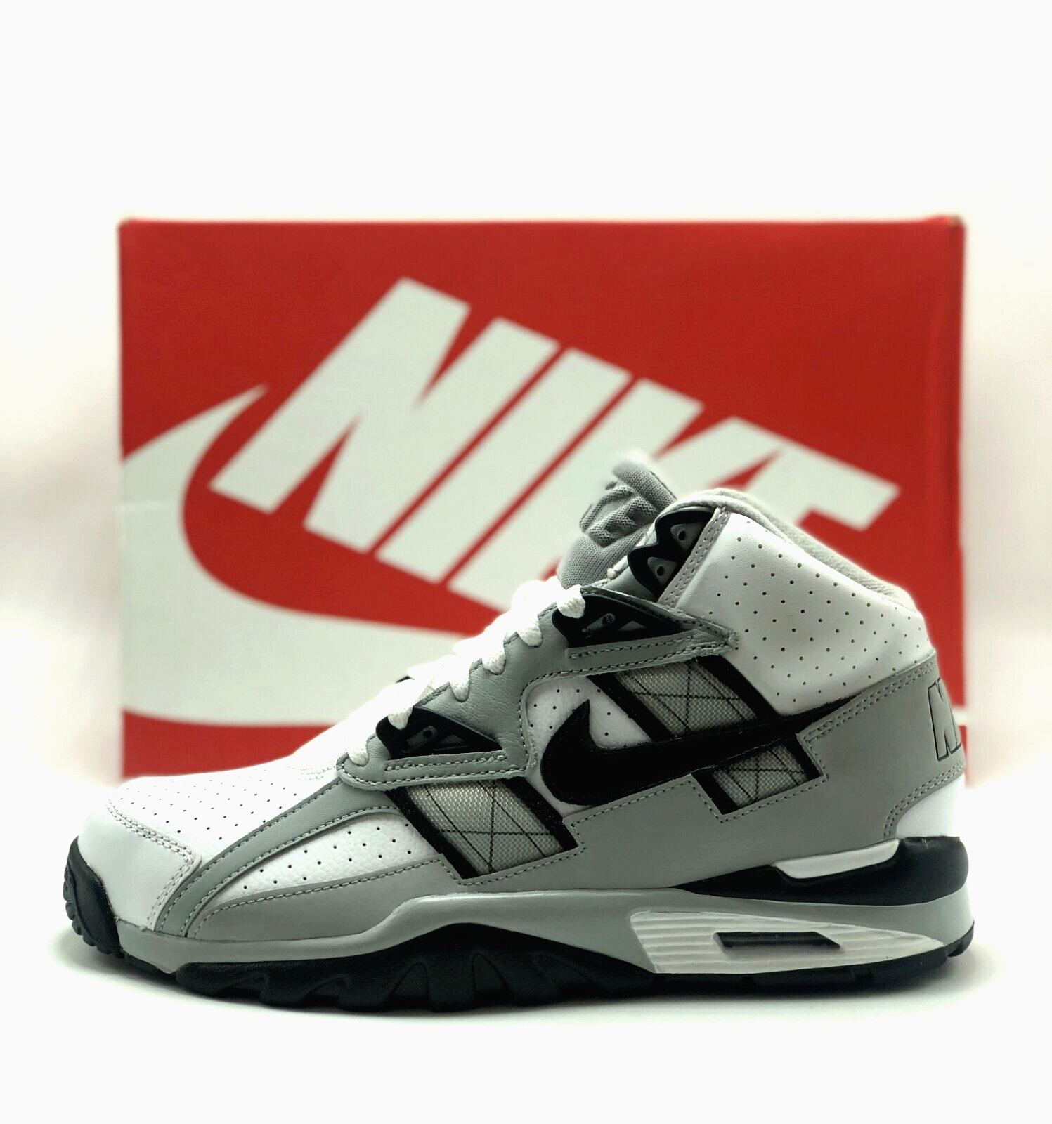 NEW* Men NIKE AIR TRAINER SC HIGH WHITE / SMOKE GREY (HJ9106 100