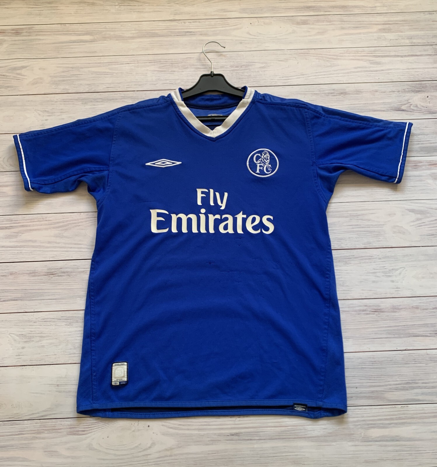 【00s Umbro】Chelsea tshirt soccer uniform Chelsea 2003 - 2005 Home football soccer shirt jersey Umbro