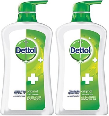 Dettol Anti Bacterial pH-Balanced Body Wash, Original, 21.1 Oz/625 Ml (Pack o...