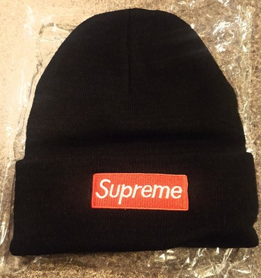 supreme classic logo beanie