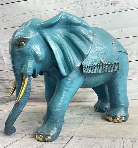 Bronze Elephant Lost Wax Method Genuine Real Bronze Sculpture. Art, Ornament.