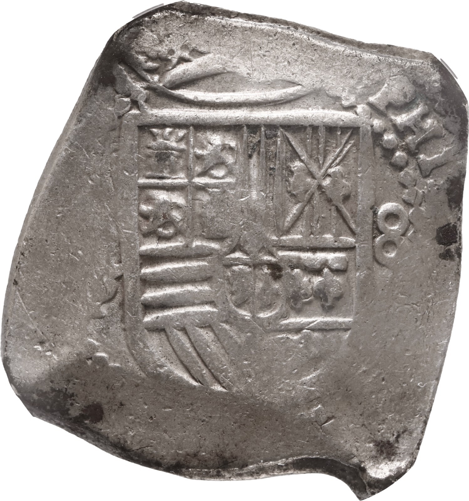 MEXICO, Mexico City, cob 8 reales, Philip IV, assayer P (ca